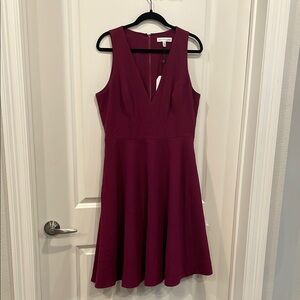 Elegant Burgundy Sleeveless Dress